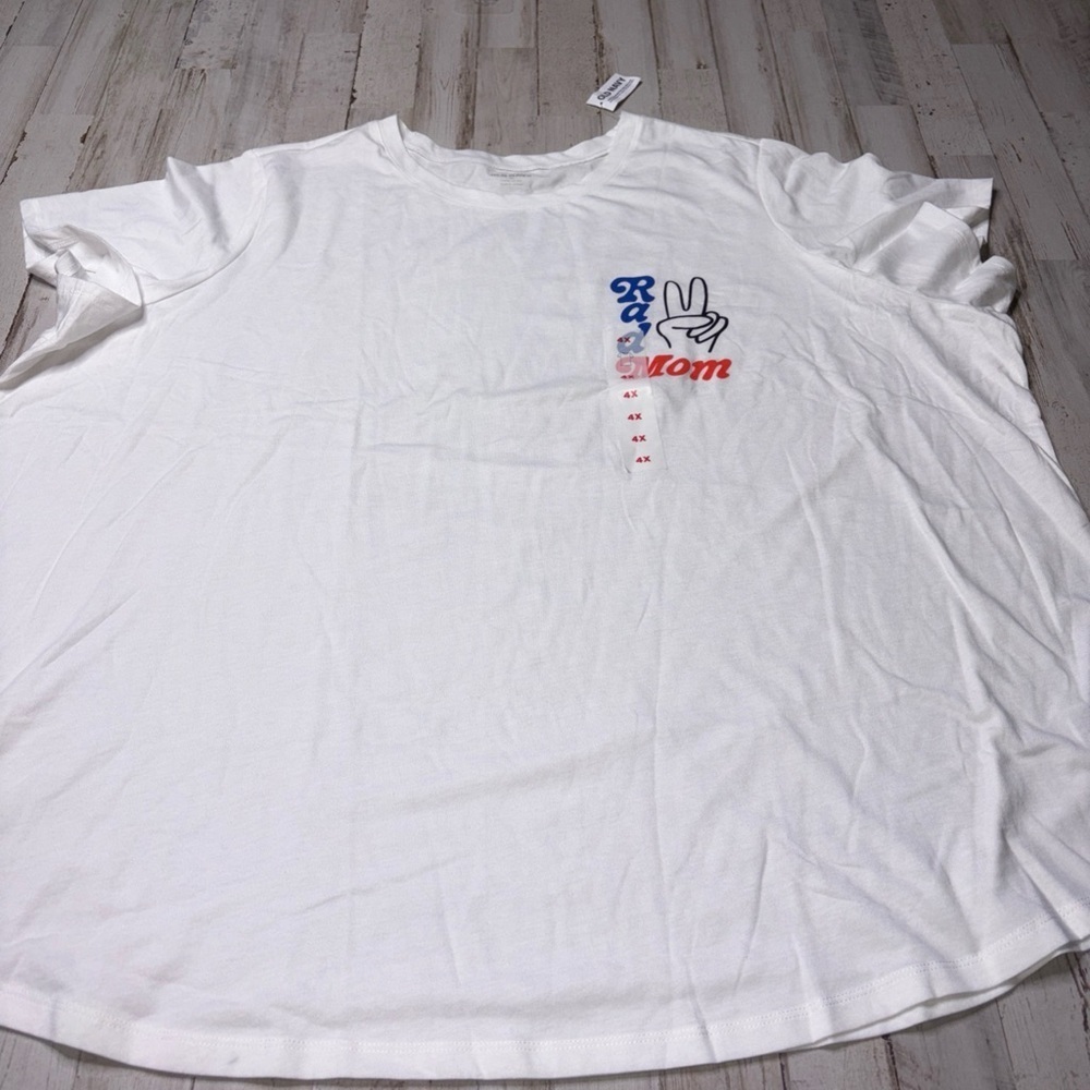 Old Navy Women’s Size 4x White Cotton (Rad Mom)- T-shirt NWT! - Picture 15 of 15